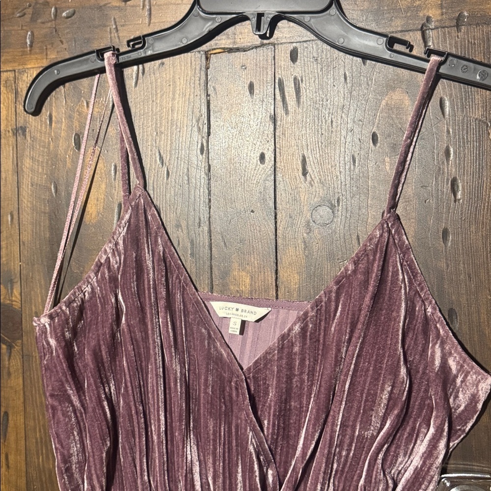 Lucky Brand Mauve Velvet Midi Dress - Picture 8 of 8
